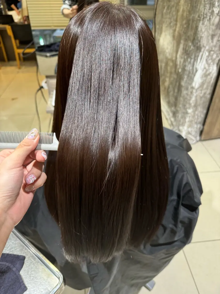 ロング カット ヘアカラー トリートメント 透明感カラー& メンズアイブロウ専門のヘアスタイル