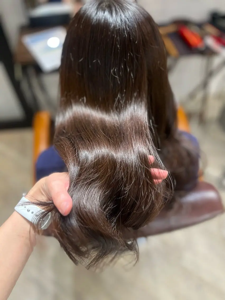 ロング カラー ブラウンカラー モカブラウン 🫧ぷる艶カラー🫧 Yuubi🦩のヘアスタイル