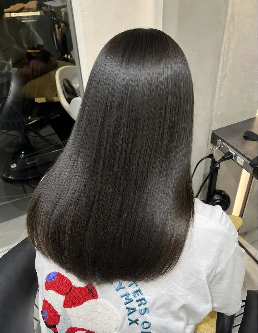 セミロング ヘアカラー トリートメント ヘッドスパ ヘアセット うる艶カラー/ 縮毛矯正/nao💙のヘアスタイル