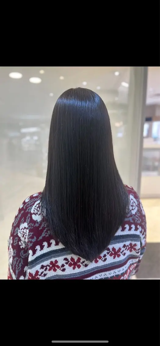 ロング パーマ カット 縮毛矯正 トリートメント 縮毛矯正/髪質改善/ 艶髪ササキナツミのヘアスタイル