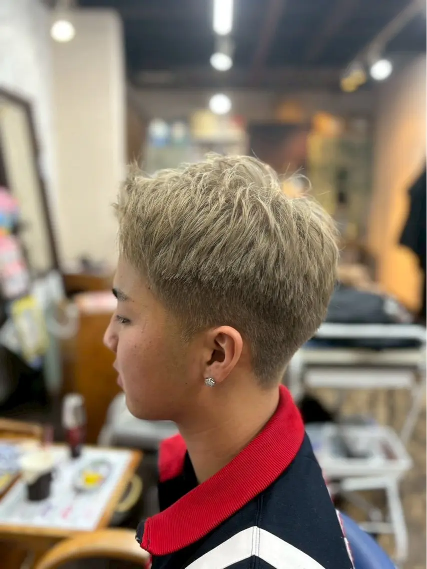 ショート カラー メンズ lua店 Yugo(河野有吾)のヘアスタイル