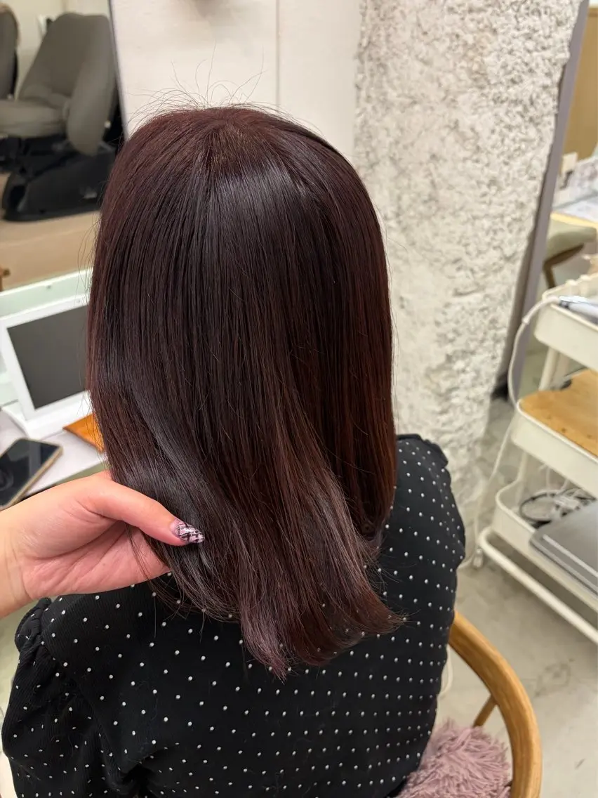 ミディアム カラー 透明感カラー ダブルカラー ヘアカラー トリートメント 透明感カラー/名古屋 /栄/木下奈々望のヘアスタイル