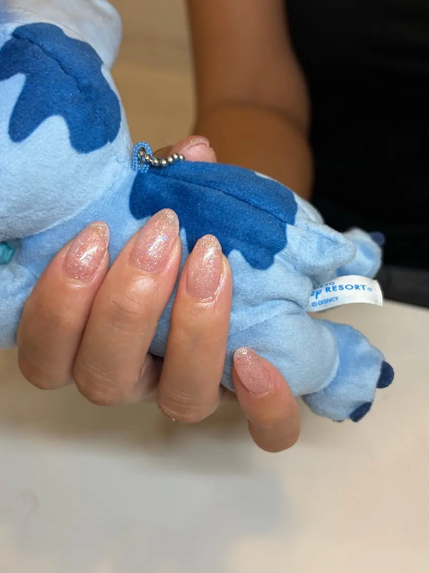 ネイル ラメ(グリッター) ピンク ピンクベージュ Crea IBUKIのネイルデザイン