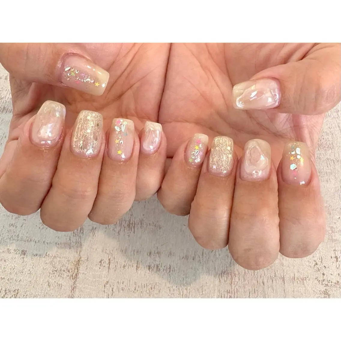ネイル ハンドネイル 𖡼 yumenoのネイルデザイン