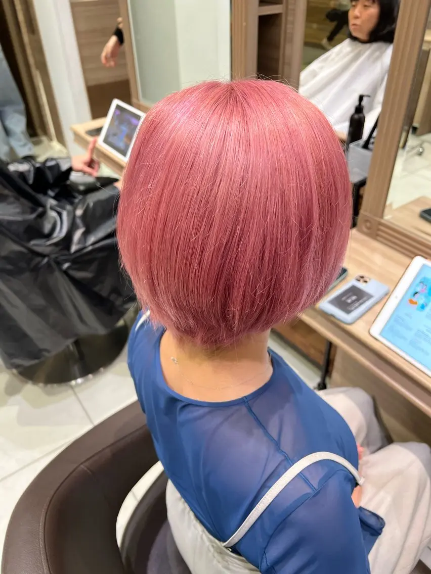 ショート カラー ヘアカラー トリートメント デザイン/ハイトーン 🐺ryuyaのヘアスタイル