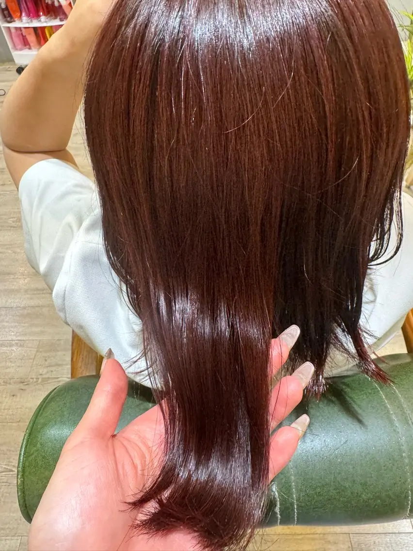 ミディアム カット ヘアカラー 🦋ふくい あやの🦋のヘアスタイル