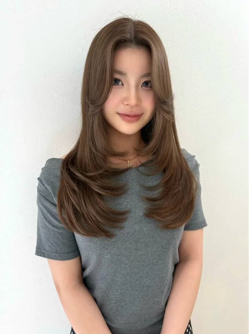 ロング カラー ベージュカラー 透明感カラー レイヤーカット レイヤーカット🫧 🎀Tomoka🎀のヘアスタイル