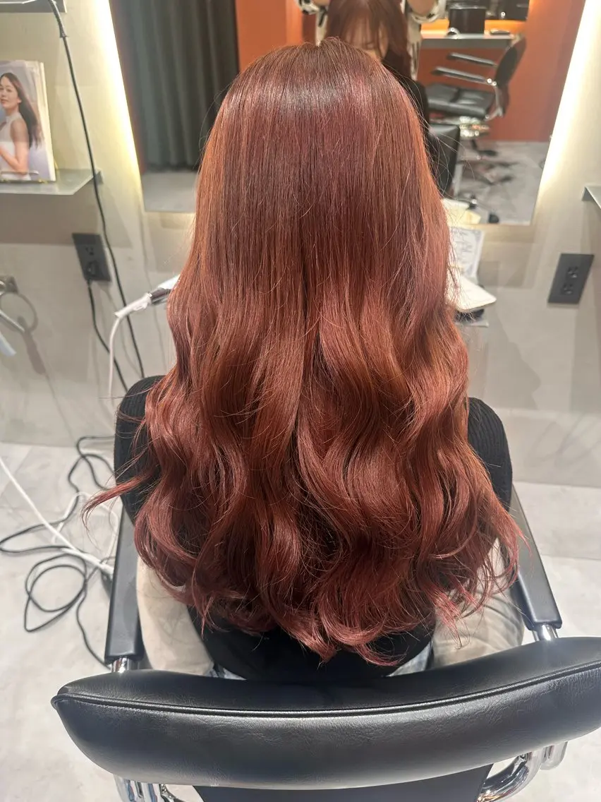 ロング カラー ブリーチ ブラウンカラー ピンクカラー ピンクブラウン ✨ハイトーンカラー 💫ayumuのヘアスタイル
