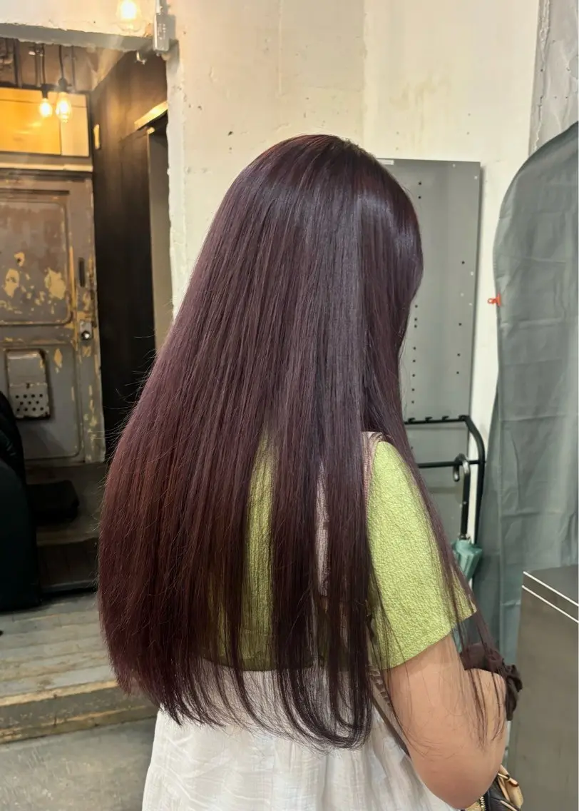 ロング パープルカラー カット ヘアカラー kaze代官山 🪽kanameのヘアスタイル