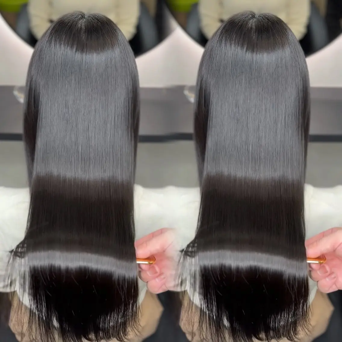 ロング カラー ヘアアレンジ カット ヘアカラー 縮毛矯正 トリートメント 新宿 /髪質改善/ レイヤー/ヒュウガのヘアスタイル