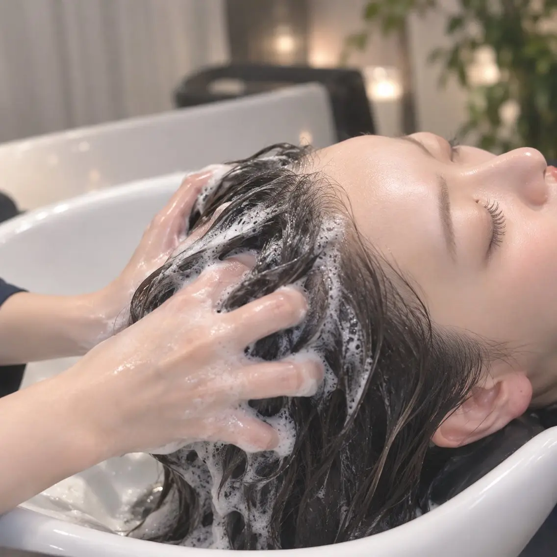 ヘッドスパ 透明感カラー 🫧 ほのみのヘアスタイル