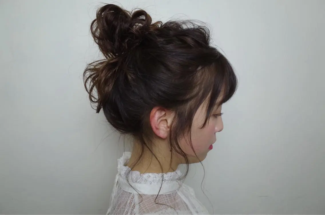 セミロング カラー パーマ ヘアアレンジ 川上 智汐のヘアスタイル