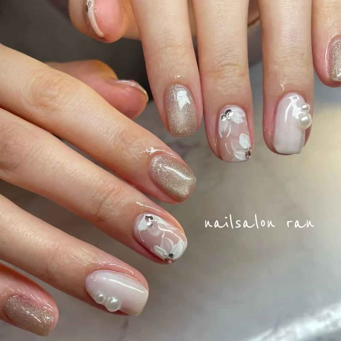 ネイル マグネットネイル ハンドネイル ハンドケア nailsalon ranのネイルデザイン