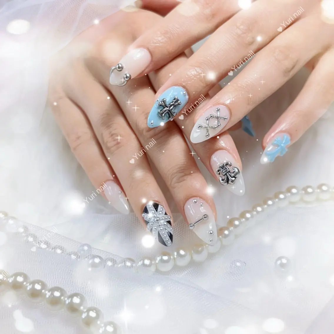 ネイル アートネイル 長さ出し フラッシュネイル ジェルネイル 韓国ネイル ハンドネイル Yuri.nail studioのネイルデザイン