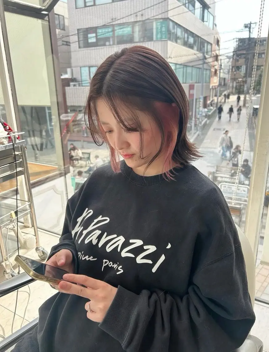 ショート カラー ヘアカラー ありむらもえ/ 透明感カラーのヘアスタイル