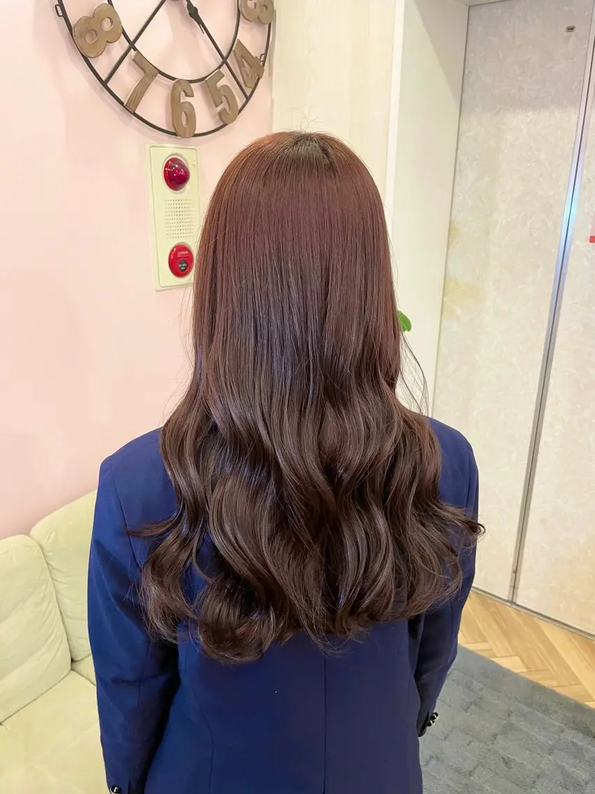 ロング カラー ヘアアレンジ ブラウンカラー ピンクカラー ピンクブラウン ダブルカラー/ レイヤー🍒齋藤 澪のヘアスタイル