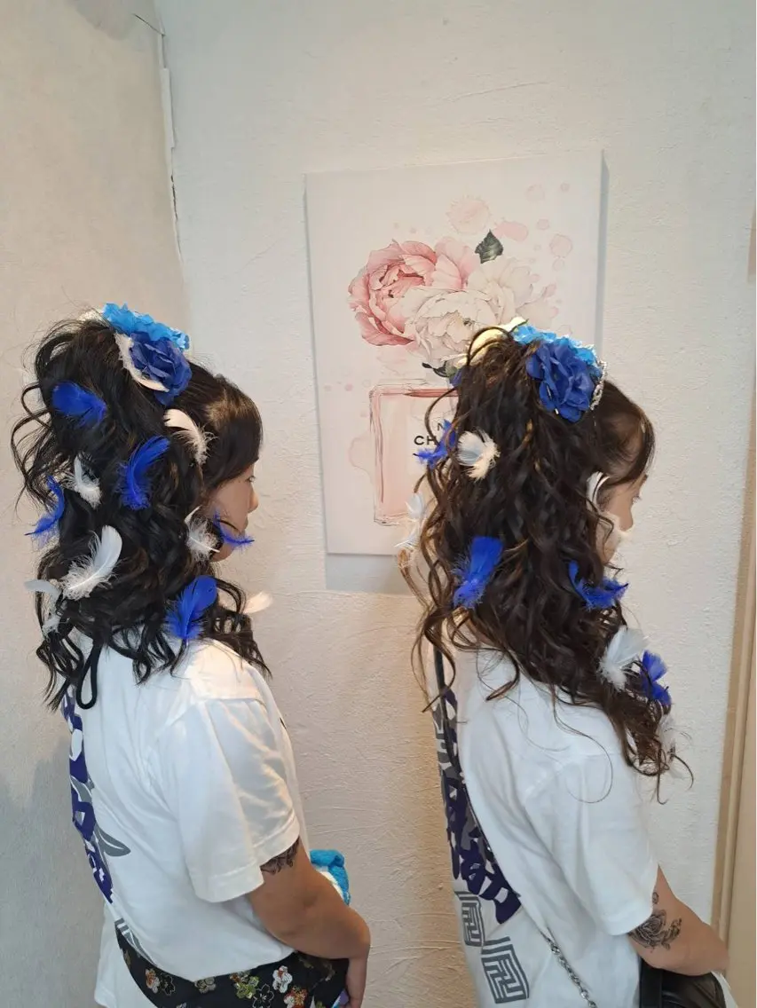 ロング ヘアセット GLOSS 心斎橋 山上のヘアスタイル