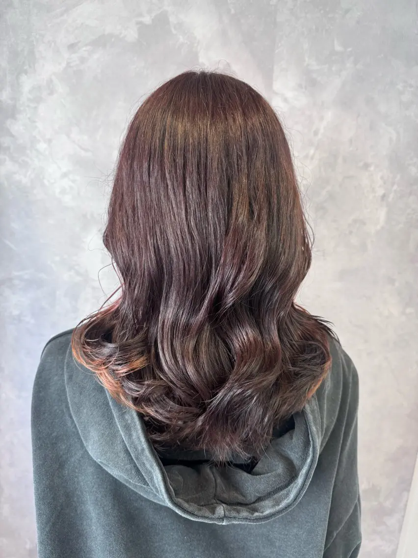 セミロング カラー カット ヘアカラー トリートメント ヒヨシ ルナのヘアスタイル