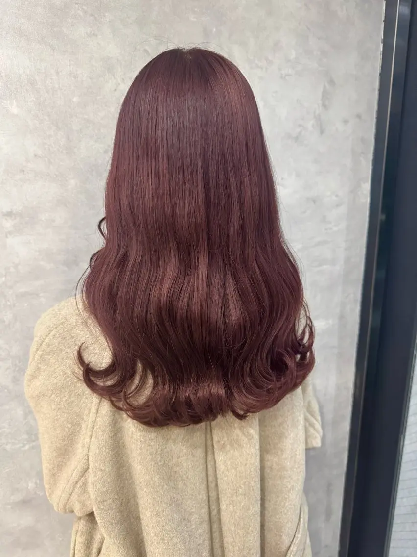セミロング カラー ブリーチ ラベンダーカラー ラベンダーピンク ピンクカラー sayaka 池袋店/カットモデルのヘアスタイル