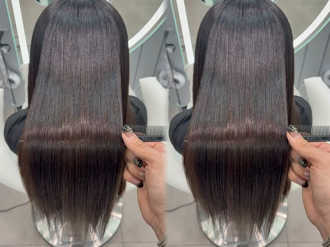 ロング ヘアアレンジ アッシュ ボブ くびれヘア 顔まわりレイヤー 顔周りカット カット 縮毛矯正 トリートメント ヘアセット 大宮縮毛矯正🩵 レイヤー 佐藤和のヘアスタイル