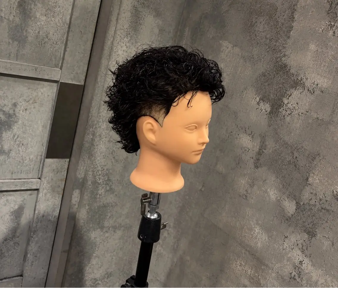 メンズカット+マレットパーマの写真