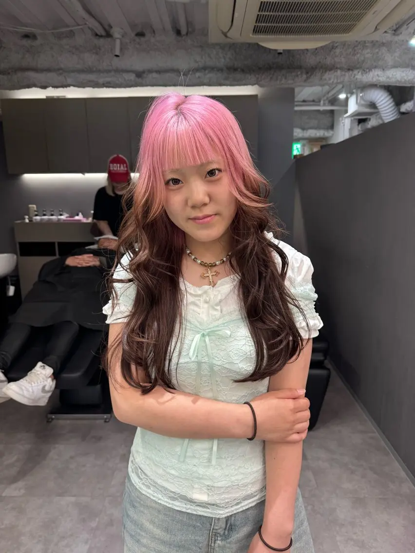 ロング カラー ヘアカラー ハイトーン/名古屋 Hinakiのヘアスタイル