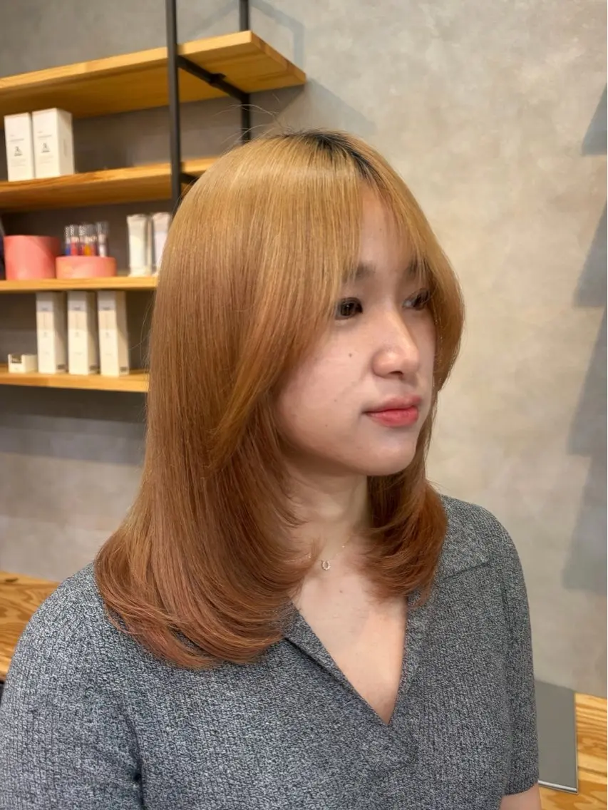 ミディアム レイヤーカット 宮田 蓮のヘアスタイル