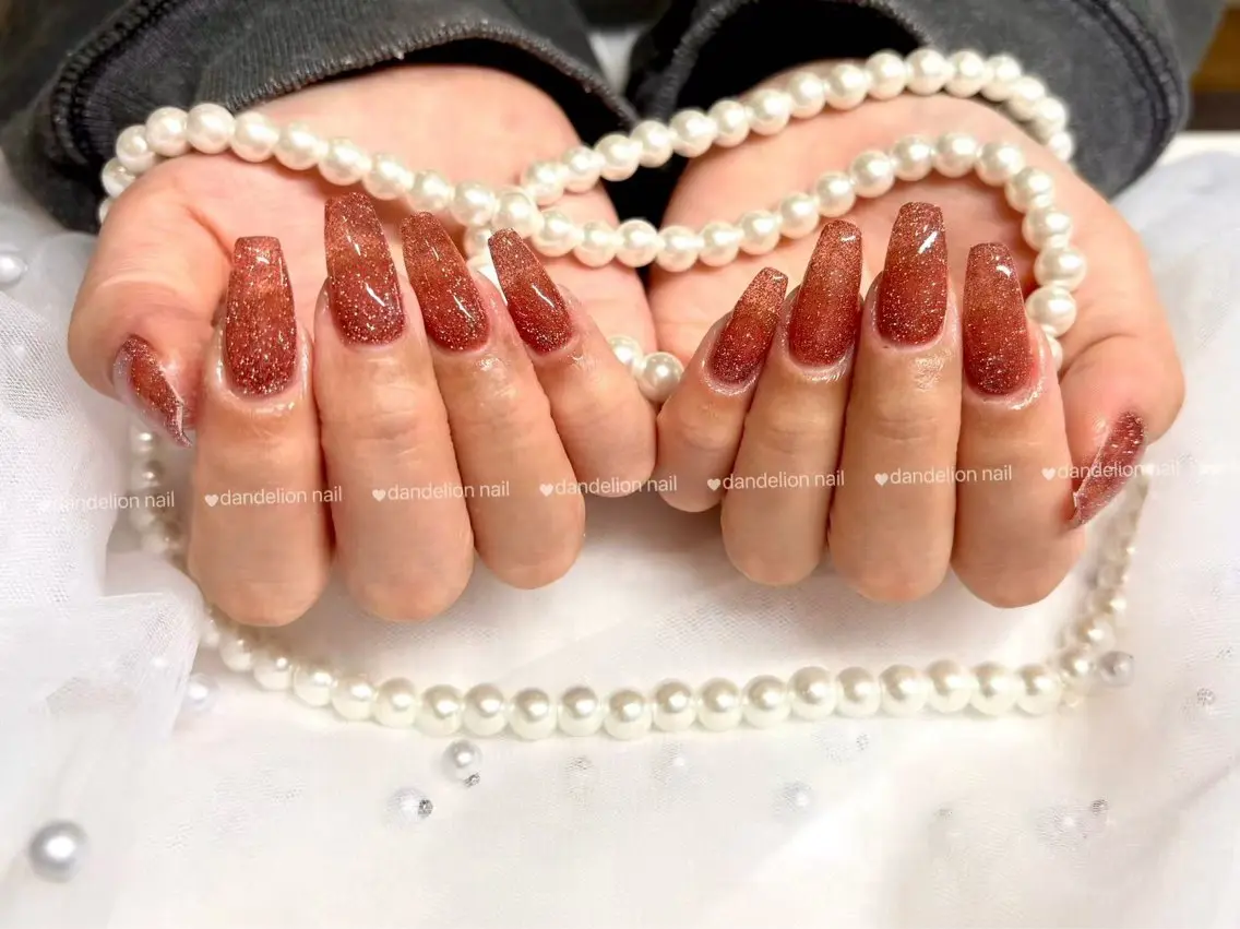 スカルプチップ長さだしワンカラーの写真
