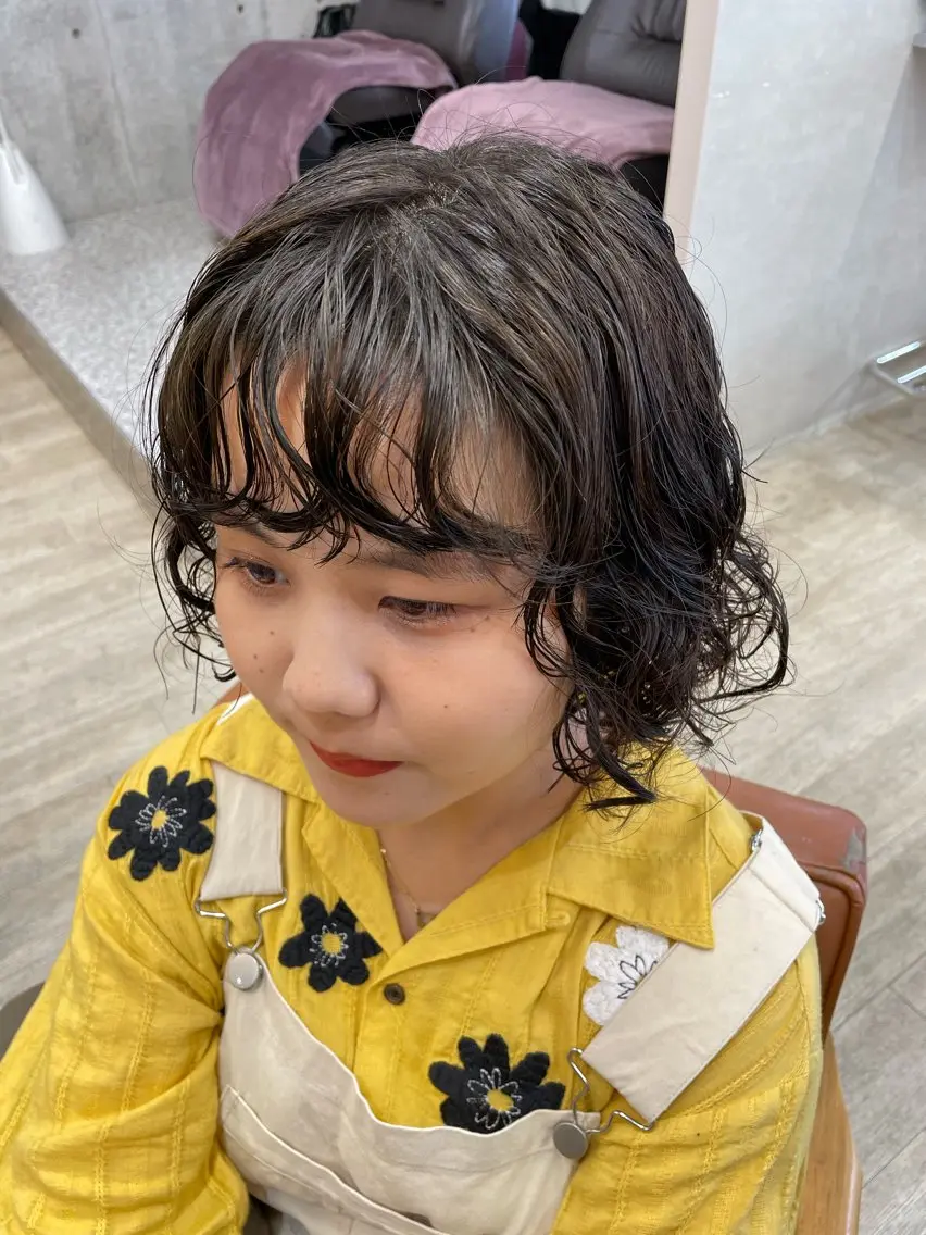 ショート カラー パーマ カット ヘアカラー パーマ トリートメント 東 史夏のヘアスタイル