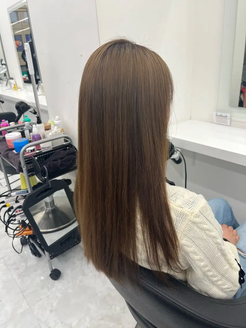 ロング カラー グレージュ カーキグレージュ 💖トレンド春夏 カラー💖FUTAのヘアスタイル