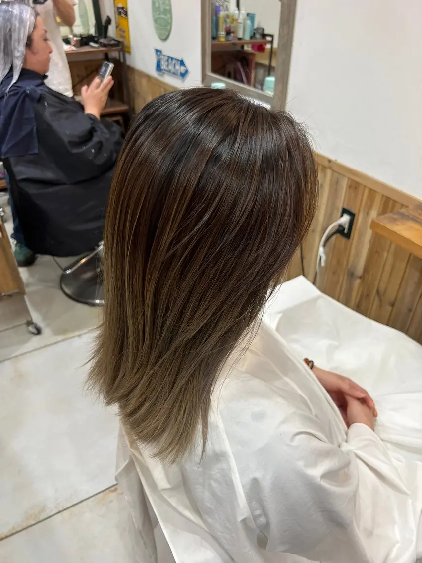 ロング カラー 🌈ダブルカラー🌈 💚みやのしんじ💚のヘアスタイル