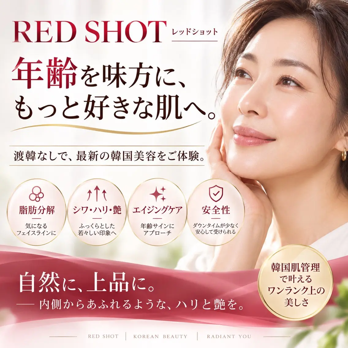 ✨️脂肪減少＋シワ･ハリ･艶✨️レッドショット美肌フェイシャルエステ(７０分)の写真
