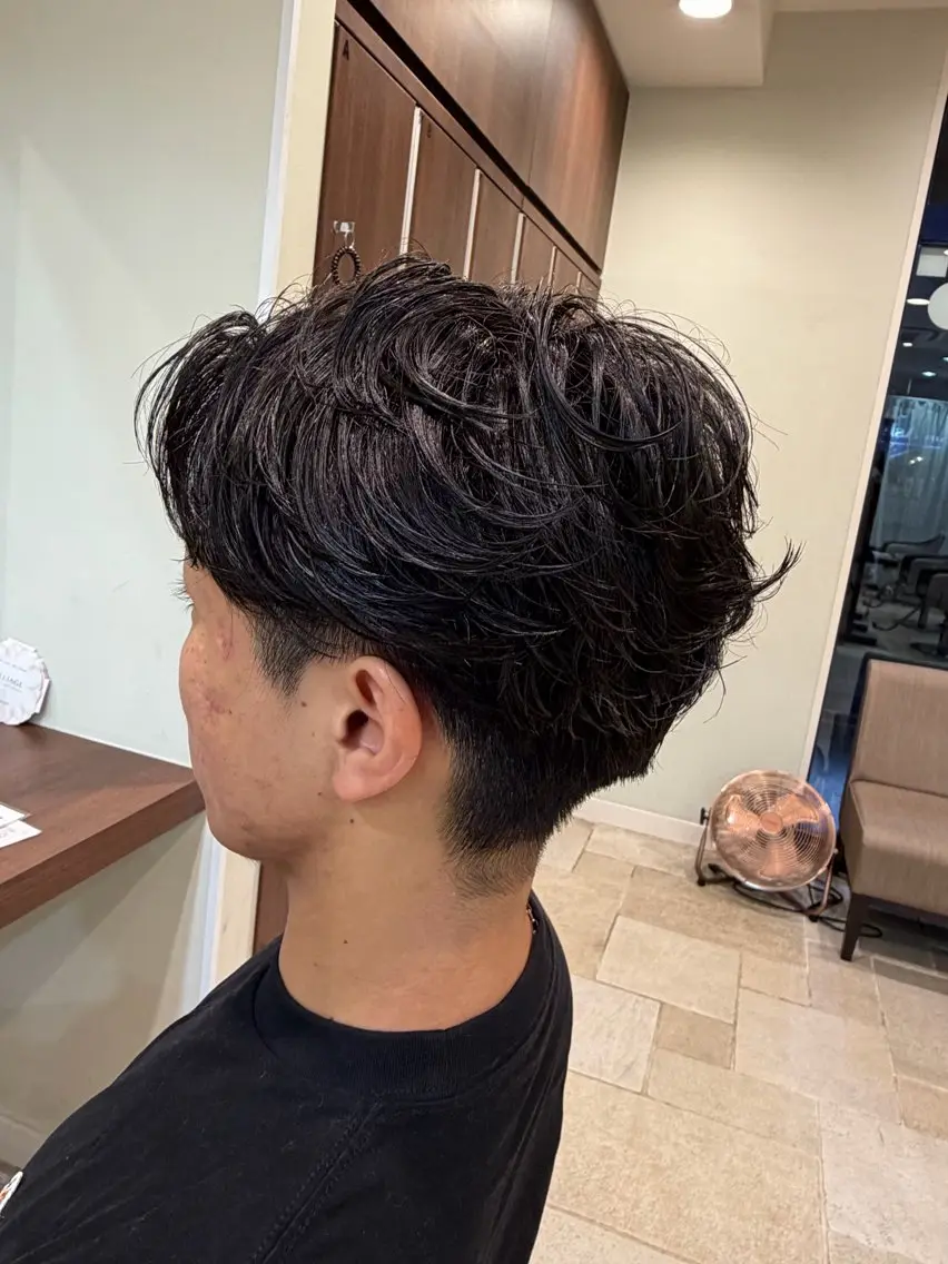 パーマ メンズ メンズカットパーマ 特化　田場千大のヘアスタイル