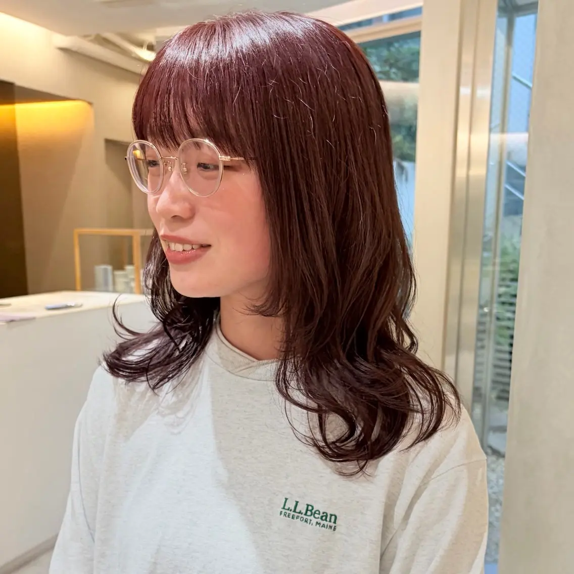 セミロング カラー カット ヘアカラー レイヤーカット🪄 ヘアセット🪄シホのヘアスタイル