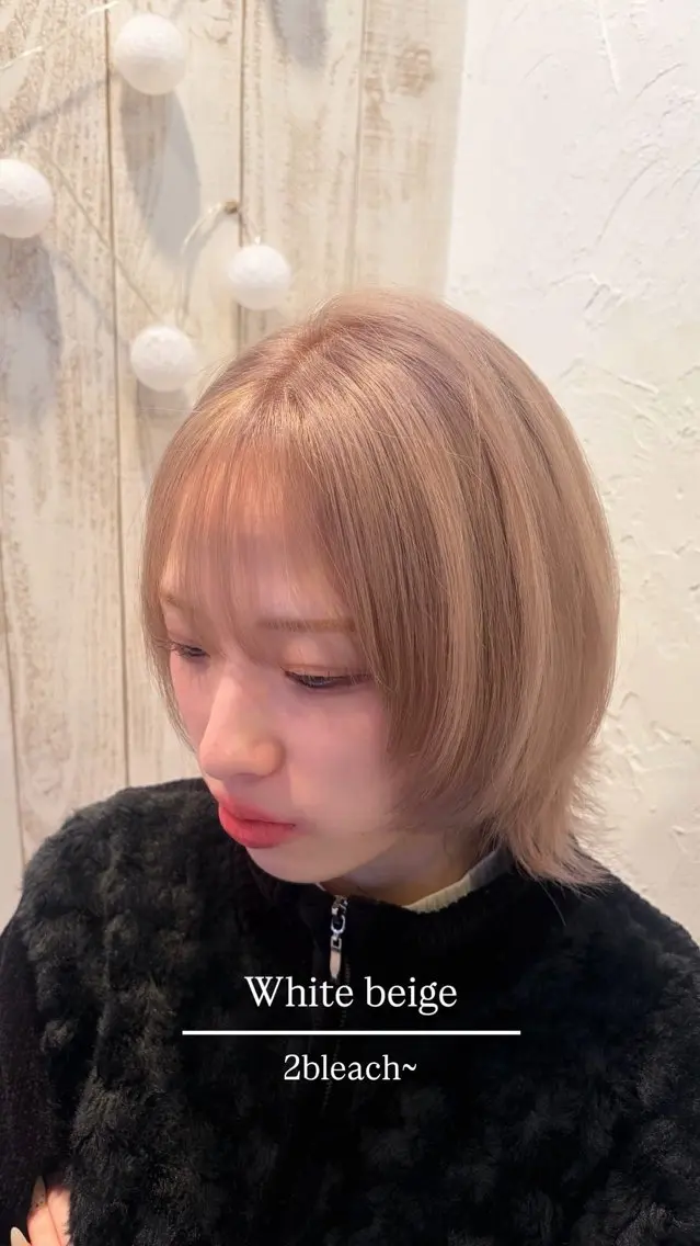 カラー ベージュカラー 透明感カラー ヘアカラー cie ヒナタのヘアスタイル