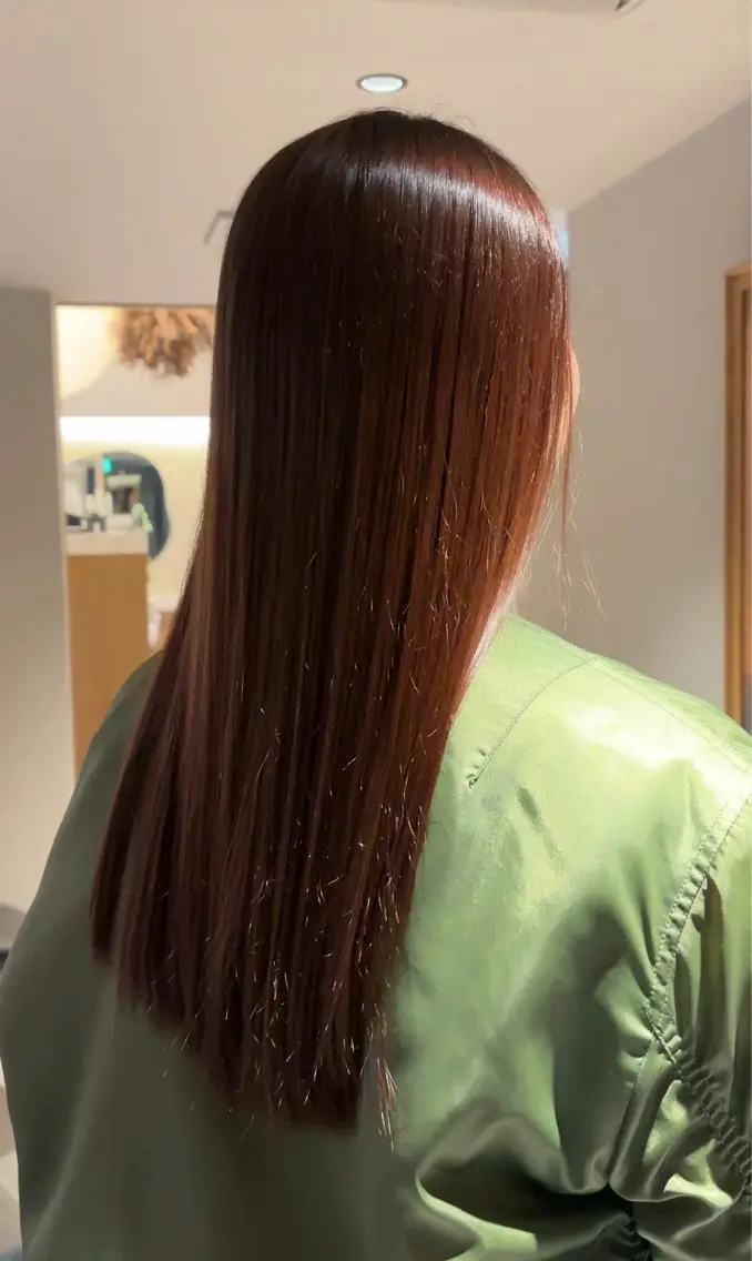 カラー ブラウンカラー オレンジ オレンジブラウン kuraoka sara🎶のヘアスタイル