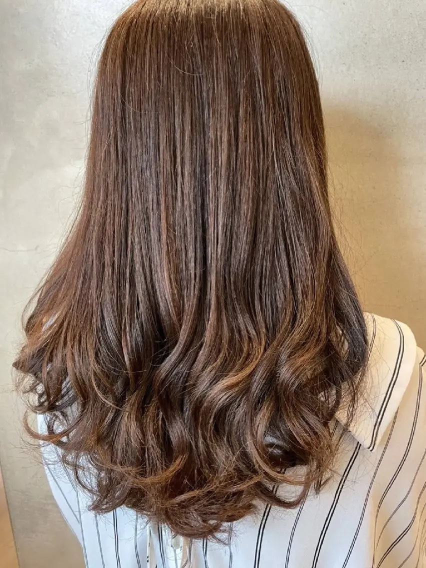 ロング ロング トリートメント カット パーマ 縮毛矯正 トリートメント 宮城 麗香のヘアスタイル