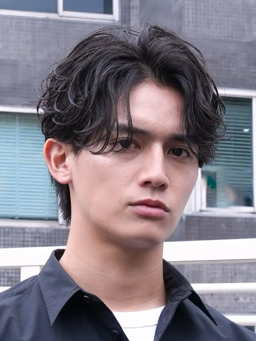 パーマ メンズ カット パーマ 髙村 心のヘアスタイル