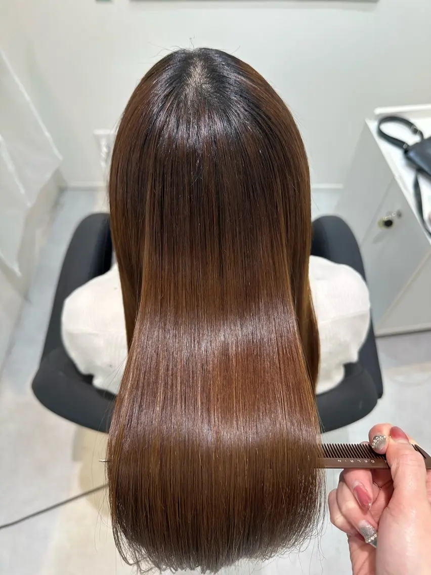 ロング 縮毛矯正 トリートメント Emuest心斎橋 SAKIのヘアスタイル