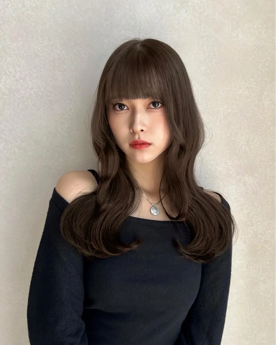ミディアム カラー ベージュカラー 丸山 心 / 艶カラーのヘアスタイル