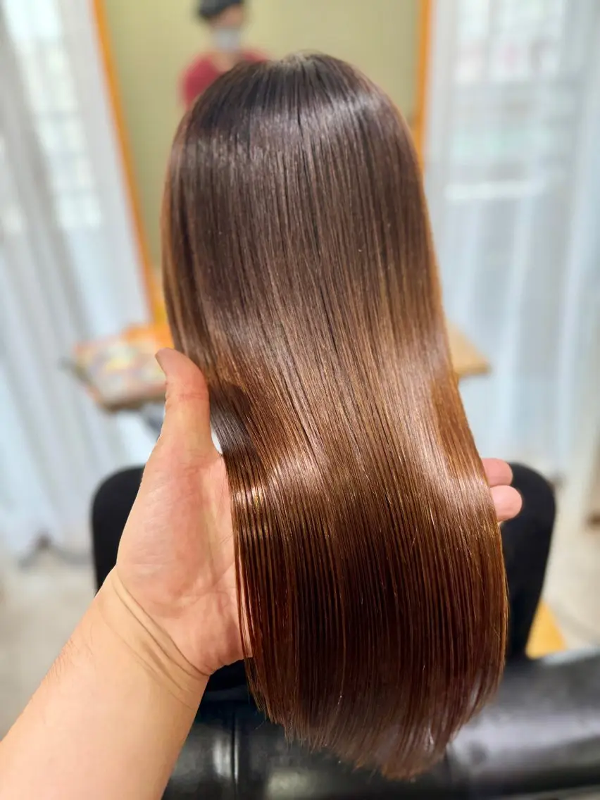 セミロング カラー 髪質改善 縮毛矯正 トリートメント 髪質改善✨艶カラー MASAYAのヘアスタイル