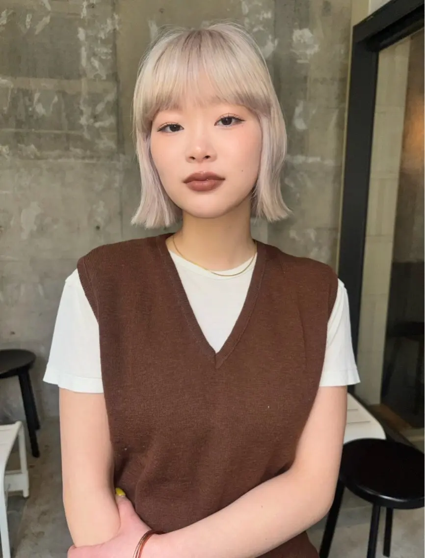 ショート カット ヘアカラー Hana/ハイトーン /レイヤーカットのヘアスタイル