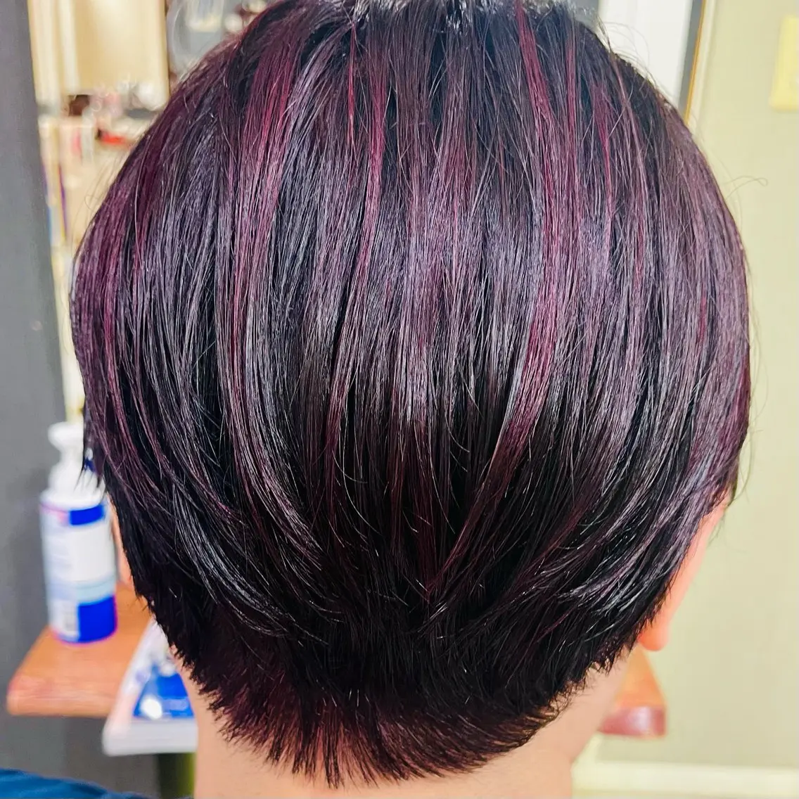 ショート カラー ハイライトカラー ハイライト カット ヘアカラー ママ美容師 ＊ヒマワリのヘアスタイル