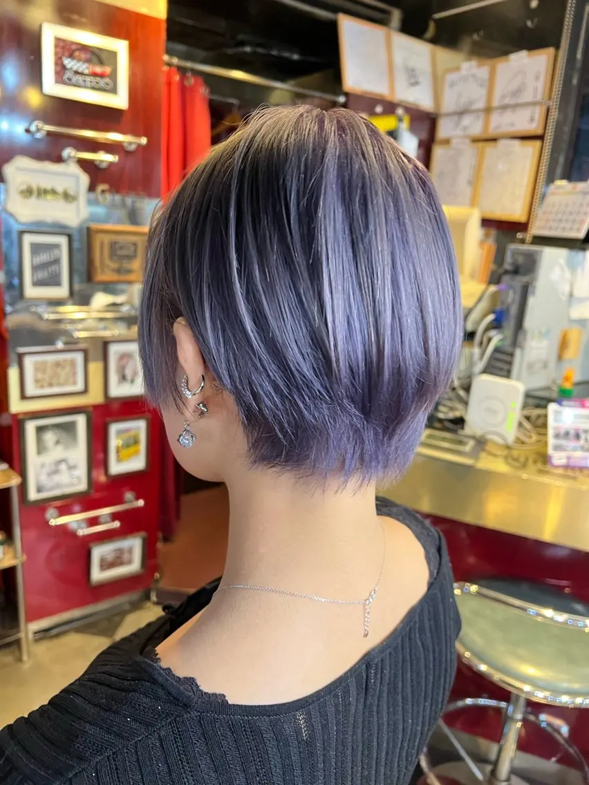 ショート カラー ハイトーンカラー 横浜カットパーマ 特殊/ 平林侑馬のヘアスタイル