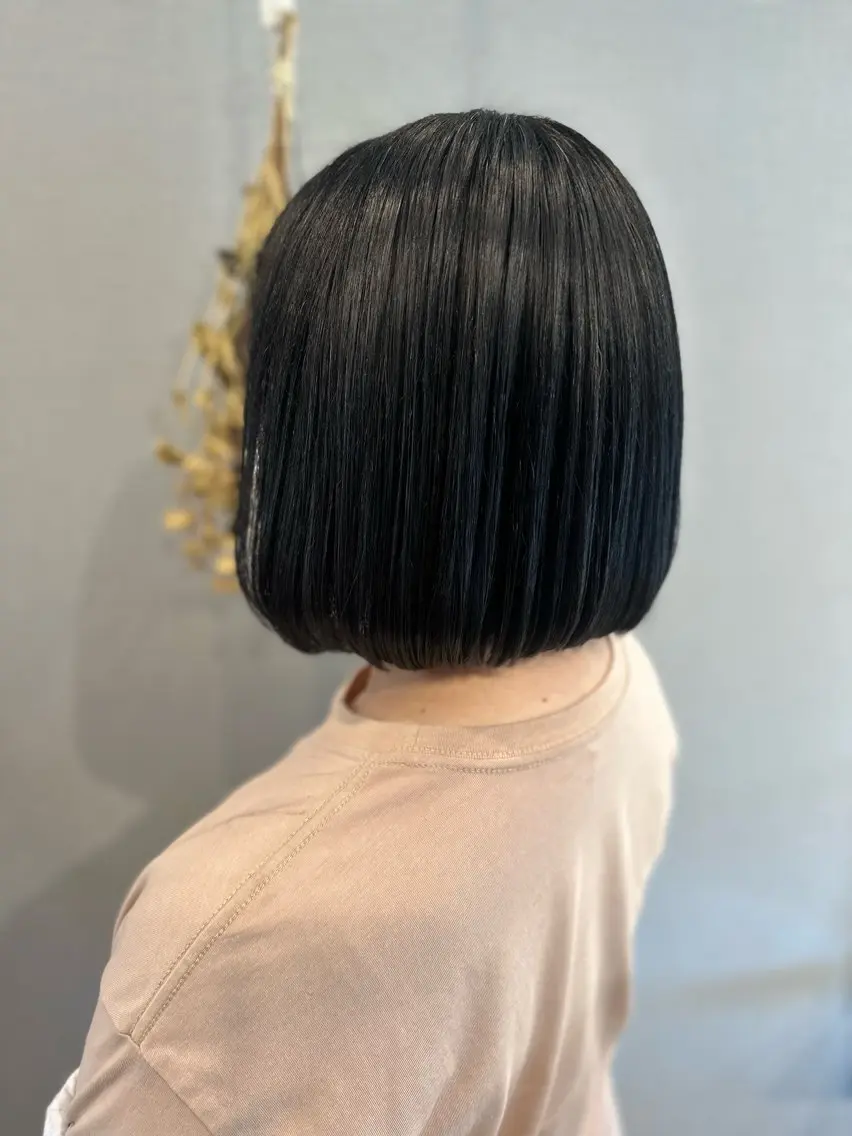 ショート ボブ 縮毛矯正 カット 縮毛矯正 K Harukaのヘアスタイル