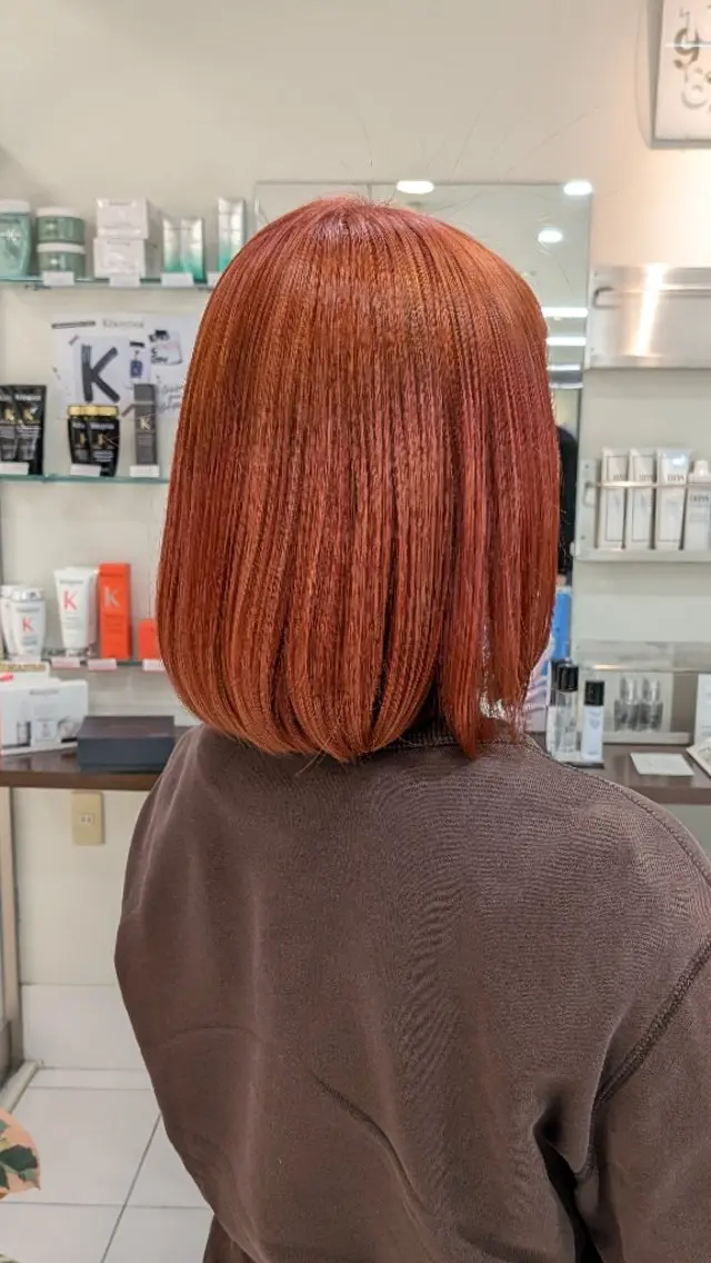 ミディアム カラー オレンジ TONI＆GUY酒井 紅氏朗のヘアスタイル
