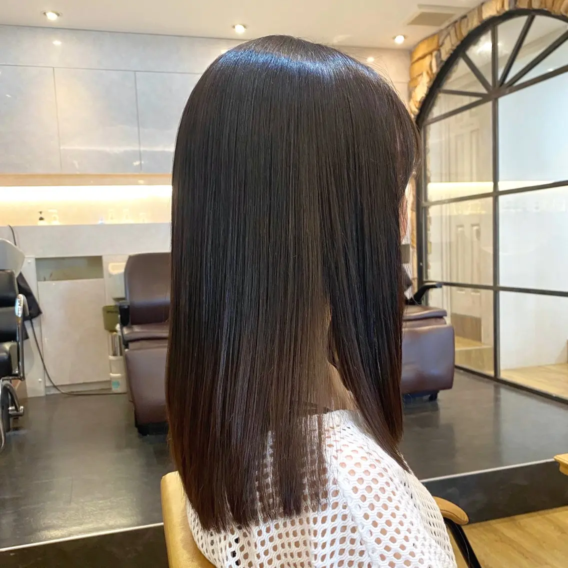 ロング 縮毛矯正 千 田のヘアスタイル