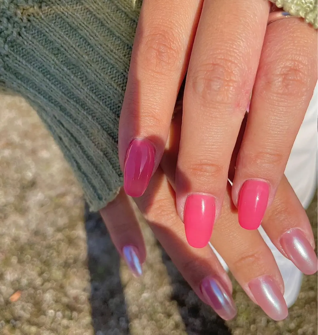 ネイル フラッシュネイル 氷ネイル・うるうるネイル マグネットネイル ニュアンスネイル ワンホンネイル Ri-e's nailのネイルデザイン