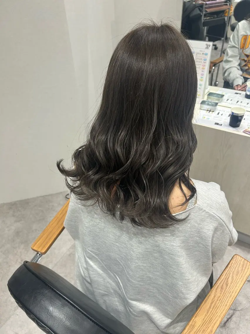 ミディアム カラー ヘアアレンジ アディクシーカラー 透明感カラー グレージュ ヘアカラー ボブ /ニュアンス/ satomi🧸💖のヘアスタイル