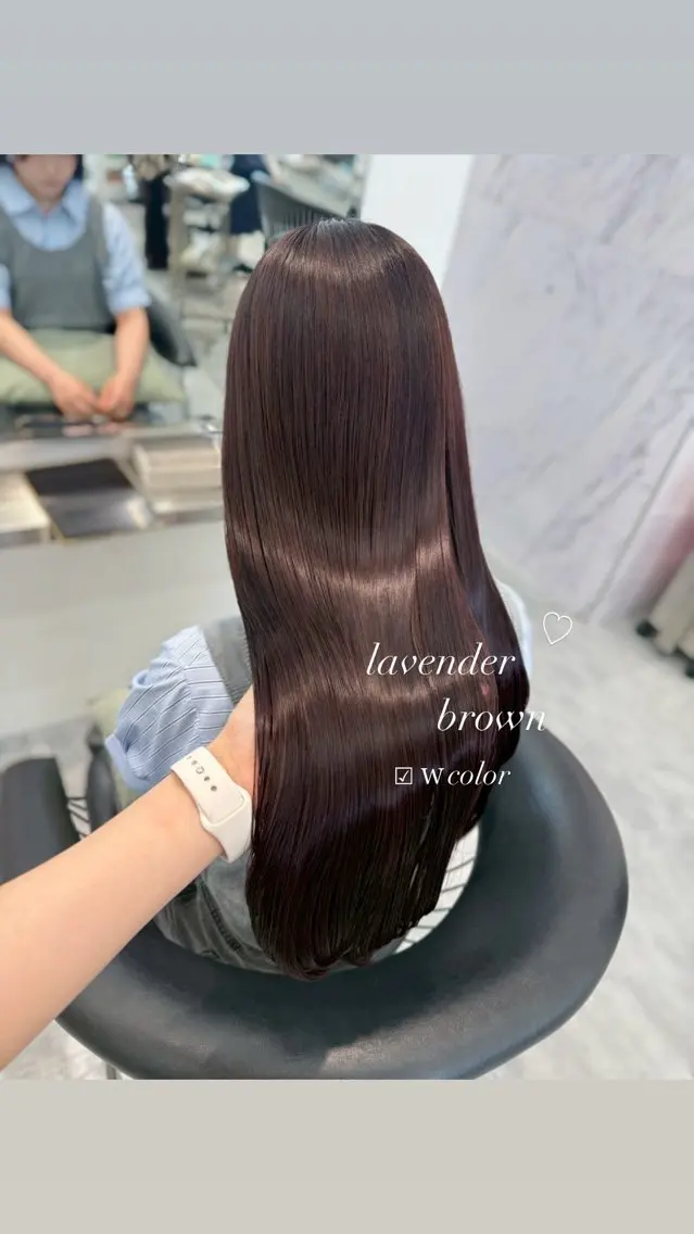 ロング ヘアカラー ParveMix 宮﨑 梨里のヘアスタイル